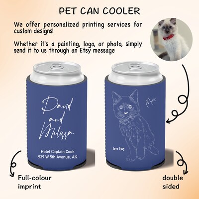 Cheers Personalized Pet Can cooler, beer hugger, Stubby Cooler, engage party favor, promotional product, wedding favor gift - image7